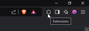 Right-clicking on the extension icon