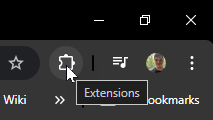 Right-clicking on the extension icon