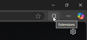 Right-clicking on the extension icon