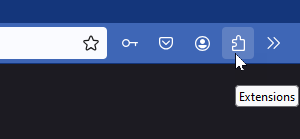 Right-clicking on the extension icon